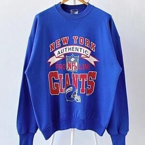 1998 New York Giants N Fl Sweatshirt Royal Blue Retro